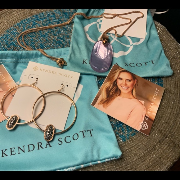 CUSTOM ROSE GOLD W/SILVER FILIGREE ELORA EARRINGS & INEZ RG LILAC MOP NECKLACE - Picture 2 of 10